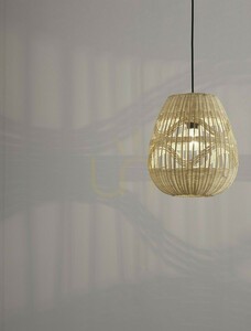Luces Exclusivas REYNOSA LE42949 függőlámpa – natúr rattan, 30 cm, E27 small 2