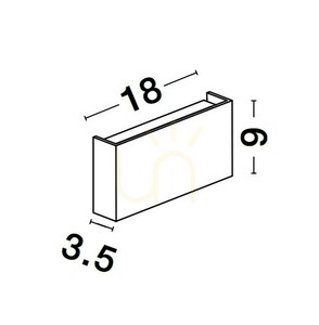 Kültéri fel/le világító fali lámpa MOCHIS Luces Exclusivas LE71594 LED 550 lm 3000K fehér IP54 18 cm small 2