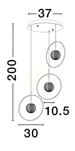 Jelölje be BACATA függesztéklámpa Luces Exclusivas LE43202