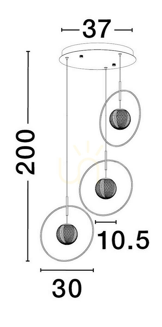 Kilátás BACATA függesztéklámpa Luces Exclusivas LE43202 BACATA függesztéklámpa Luces Exclusivas LE43202