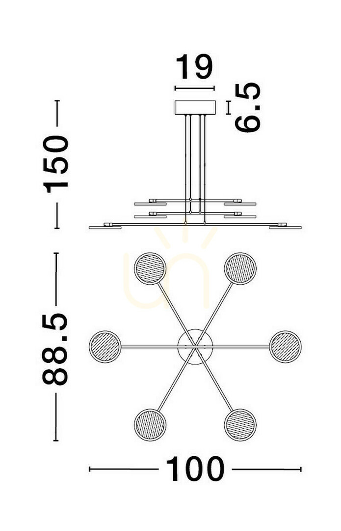 Kijelző ABOT Luces Exclusivas függesztéklámpa LE43208 ABOT Luces Exclusivas függesztéklámpa LE43208