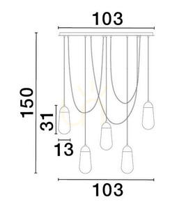 BADEN függesztéklámpa Luces Exclusivas LE43373 small 2