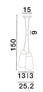 BADEN függesztéklámpa Luces Exclusivas LE43375 small 2