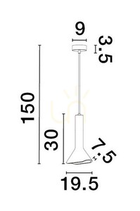 BADOW függeszték szürke beton, 19,5 cm búra, függesztés 150 cm-ig, E14 max. 5 W, Luces Exclusivas LE43376 small 2