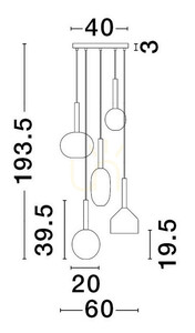 BAJOS Luces Exclusivas függőlámpa LE43395 small 3