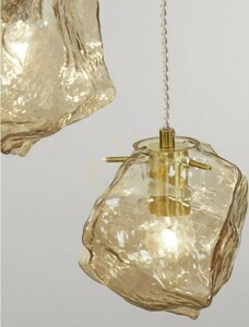 Függőlámpa Luces Exclusivas BALUN LE43402 5xE14 arany borostyán búrák ⌀48 cm small 2