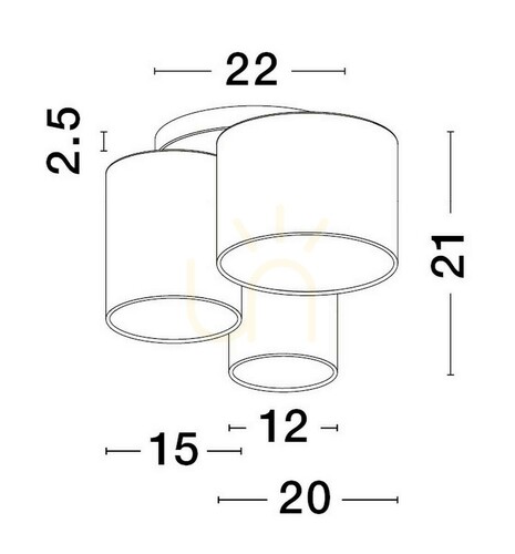 Jelölje be ACALCO Luces Exclusivas LE43454 mennyezeti lámpa, matt fehér, 3×E27, 35 cm