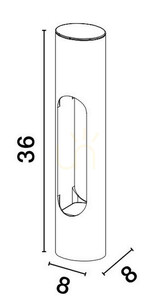 Luces Exclusivas ACATLA LE73504 fekete LED-es kerti lámpaoszlop, 36 cm, 3000 K small 1