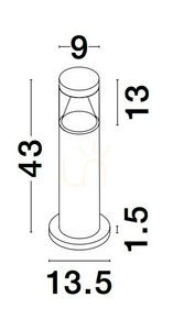 Luces Exclusivas SALSIPUEDES LE73507 fekete LED kerti oszloplámpa small 2