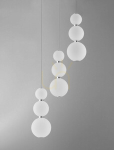 Luces Exclusivas MOCA LE43466 függesztett lámpa, króm/fehér üveg, ø31 cm, LED 23 W 3000 K small 1