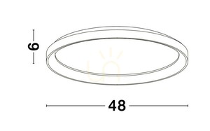 Luces Exclusivas ROTA LE43523 fekete LED mennyezeti lámpa, 40 W, 48 cm small 3