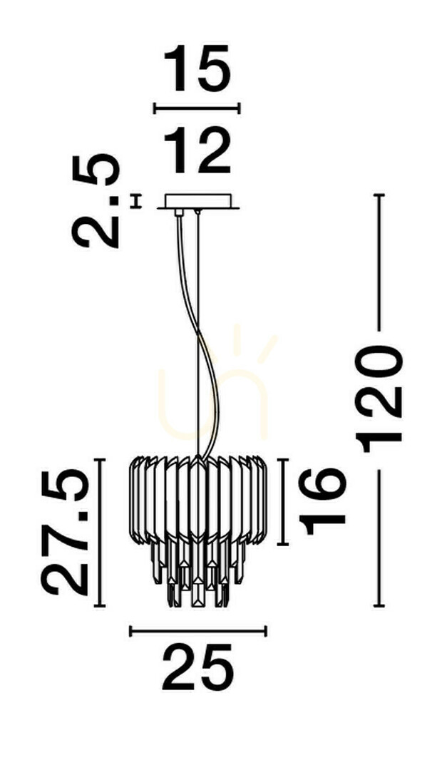 Kilátás ACATEN Luces Exclusivas függesztéklámpa LE43569 ACATEN Luces Exclusivas függesztéklámpa LE43569