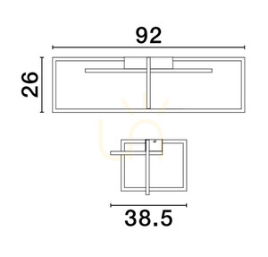 Luces Exclusivas BALDO LE43582 fehér LED mennyezeti lámpa 31 W, 92 cm small 1