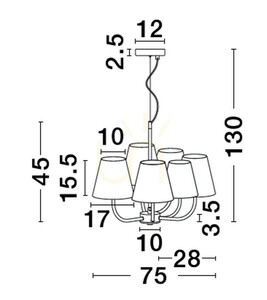 BAJADA függőlámpa Luces Exclusivas LE43643 small 2