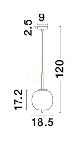 PILAR Luces Exclusivas függőlámpa LE43664 small 1