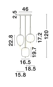 PILAR Luces Exclusivas függőlámpa LE43668 small 1