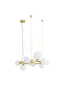 Luces Exclusivas PARLA LE43674 csillár, matt arany, 11 × G9, 65 cm small 1