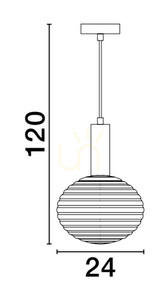 BALAJU függőlámpa Luces Exclusivas LE43678, arany, üvegbúra Ø24 cm, E27 small 1