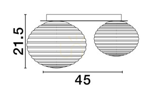 Luces Exclusivas BALAJU LE43682 arany mennyezeti lámpa 45 cm E27+E14 small 2