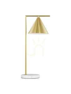BALBOA Luces Exclusivas LE43687 íróasztali lámpa, aranyszínű, fehér márványtalppal small 0
