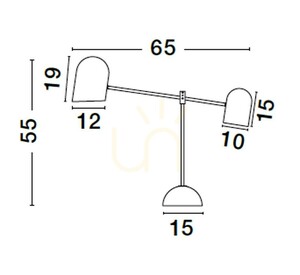 ABASOLO Luces Exclusivas LE43736 asztali lámpa, aranyszínű és fekete, 2×E27 small 2