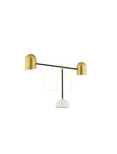 ABASOLO Luces Exclusivas LE43736 asztali lámpa, aranyszínű és fekete, 2×E27 small 0