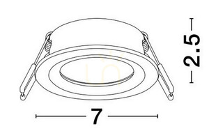 Luces Exclusivas BOSCONIA LE61613 fekete süllyesztett mennyezeti spotlámpa GU10 Ø7 cm small 1