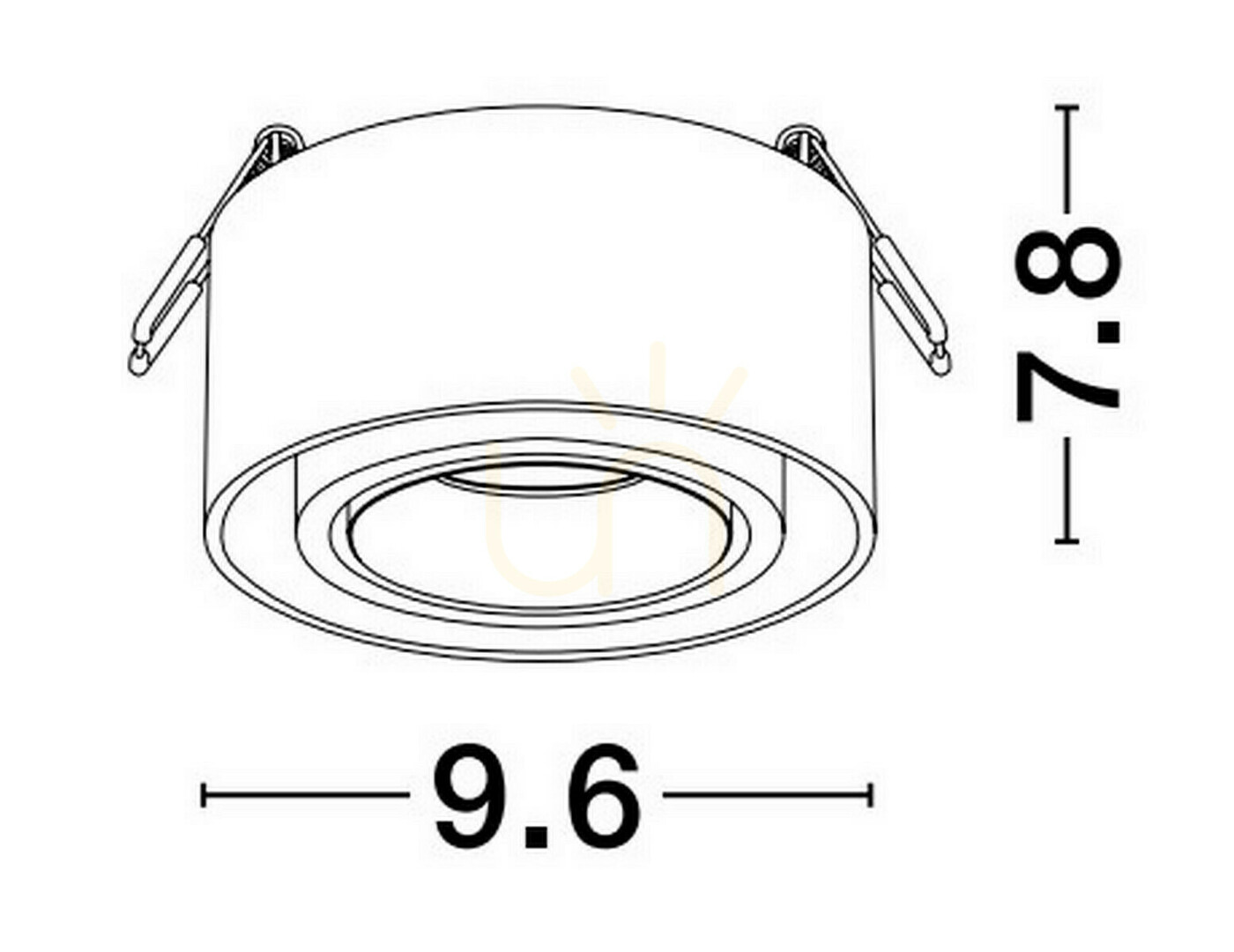 Kilátás Fehér ACAMIEL mennyezeti spotlámpa Luces Exclusivas LE61616 GU10 10 W Fehér ACAMIEL mennyezeti spotlámpa Luces Exclusivas LE61616 GU10 10 W