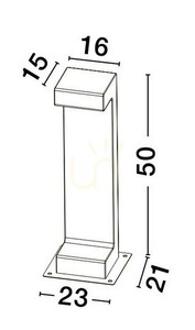 Kerti álló lámpa Luces Exclusivas ACAHUAL LE73577 szürke beton LED 8 W 50 cm IP65 small 2