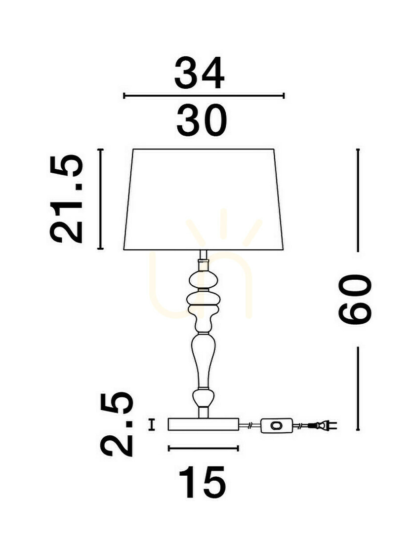 Előnézet ALEM Luces Exclusivas asztali lámpa LE44203 ALEM Luces Exclusivas asztali lámpa LE44203