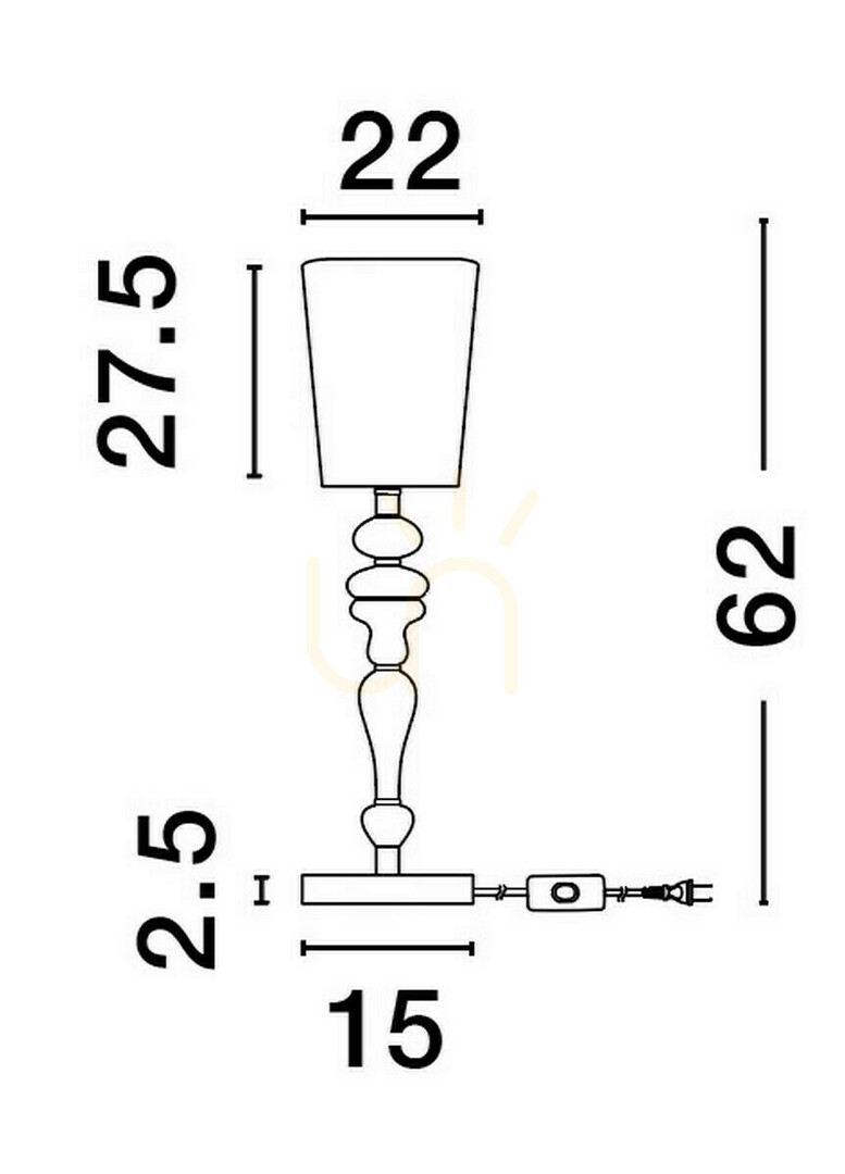 Előnézet ALEM Luces Exclusivas asztali lámpa LE44206 ALEM Luces Exclusivas asztali lámpa LE44206