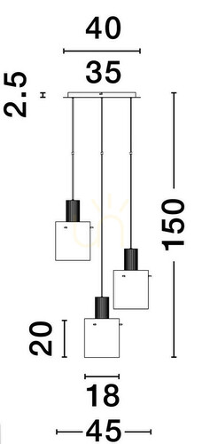 Jelölje be ORAN Luces Exclusivas függesztéklámpa LE44244