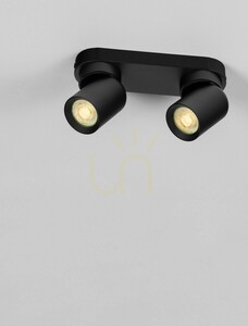 GALVEZ Luces Exclusivas LE44397 mennyezeti spotlámpa, fekete, 2 × GU10 small 2