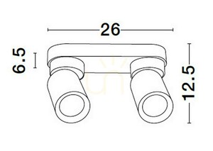 Mennyezeti spotlámpa Luces Exclusivas GALVEZ LE44398 fehér 2×GU10 small 2