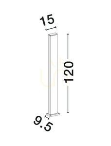 LERMA Luces Exclusivas kültéri világítóoszlop LE73601 LED 22 W fekete 120 cm small 2