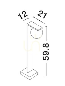 SAENZ Luces Exclusivas LE73616 fekete LED kerti oszloplámpa 59,8 cm small 2