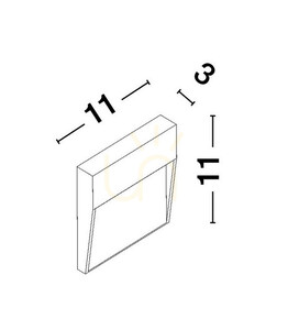Fehér kültéri LED fali lámpa CASMA Luces Exclusivas LE73667, 3 W small 1