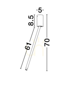 ABAPO Luces Exclusivas LE44698 fehér LED mennyezeti lámpa 70 cm 3000 K small 2