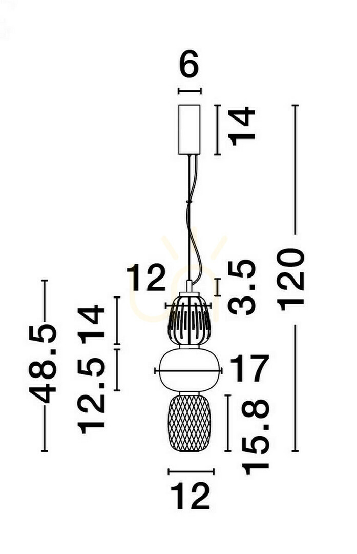 Kijelző ARROYOS Luces Exclusivas függőlámpa LE44495 ARROYOS Luces Exclusivas függőlámpa LE44495