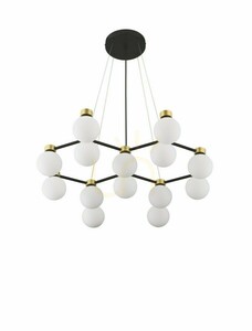 Luces Exclusivas CAMINOS LE44544 fekete-arany 14 fényforrásos G9 függőlámpa, 73 cm small 1