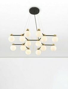 Luces Exclusivas CAMINOS LE44544 fekete-arany 14 fényforrásos G9 függőlámpa, 73 cm small 2