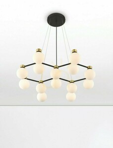 Luces Exclusivas CAMINOS LE44544 fekete-arany 14 fényforrásos G9 függőlámpa, 73 cm small 3