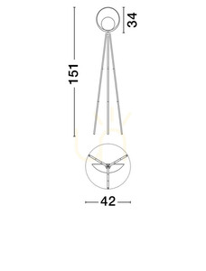Luces Exclusivas CATIAMAR LE44958 fekete-arany LED állólámpa 151 cm small 1