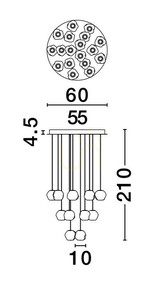 Luces Exclusivas CHEPEN LE44427 fekete LED függeszték, 87 W, 60 cm small 4