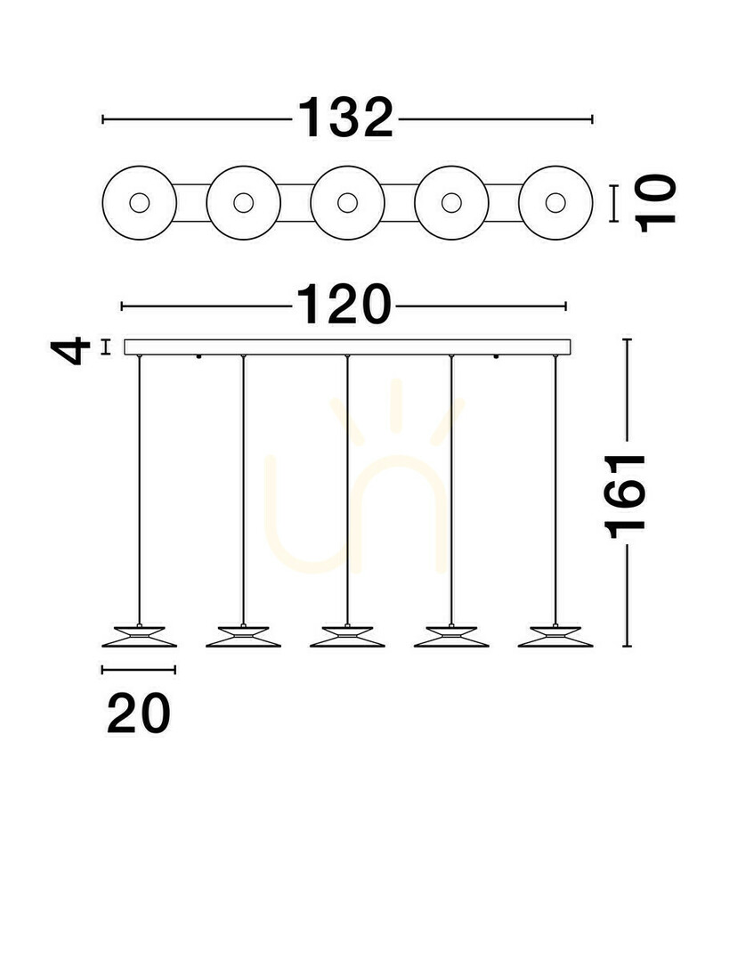 Kijelző GUANAY Luces Exclusivas függőlámpa LE44744 GUANAY Luces Exclusivas függőlámpa LE44744
