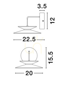 GUANAY fali lámpa Luces Exclusivas LE44745 small 1