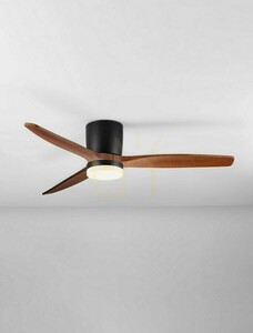 Luces Exclusivas Guarayos LE44965 mennyezeti ventilátor LED 18 W, fekete fa kivitel, 70 cm small 2