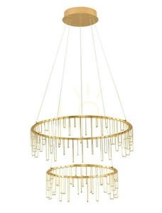 HUARAZ Luces Exclusivas LE44453 LED csillár, aranyszínű, 45 és 65 cm-es gyűrűk small 0