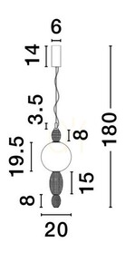 JOAQUIN Luces Exclusivas függesztéklámpa LE44546 small 3