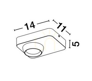 Fekete mennyezeti spotlámpa Luces Exclusivas PARINAS LE44499 LED 8 W small 2